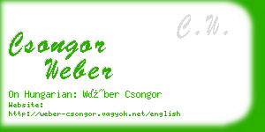 csongor weber business card